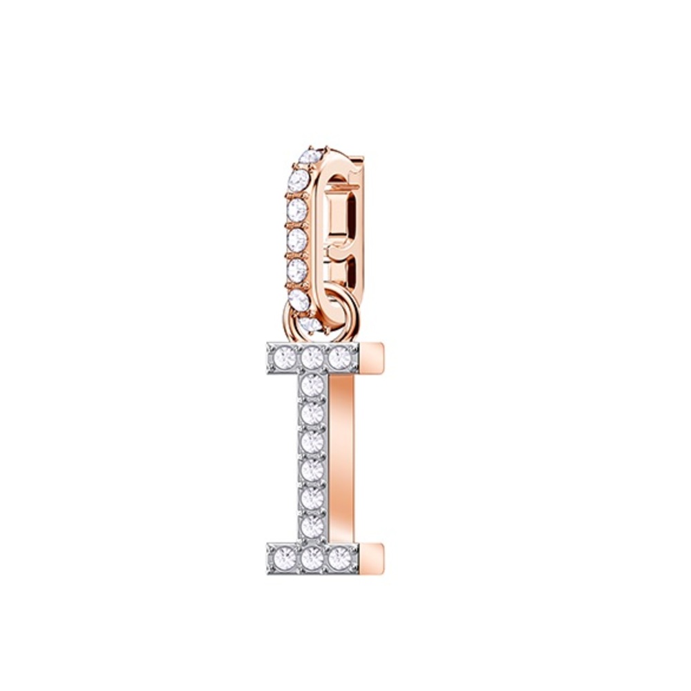 Swarovski Remix Collection Letter Charm I, White, Rose-gold tone plated NIB